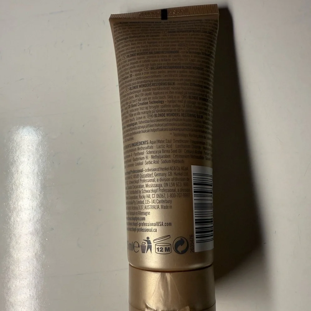 Schwarzkopf BLONDME Blonde Wonders Restoring Balm - Gold